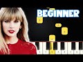 Midnight Rain - Taylor Swift | Beginner Piano Tutorial | Easy Piano
