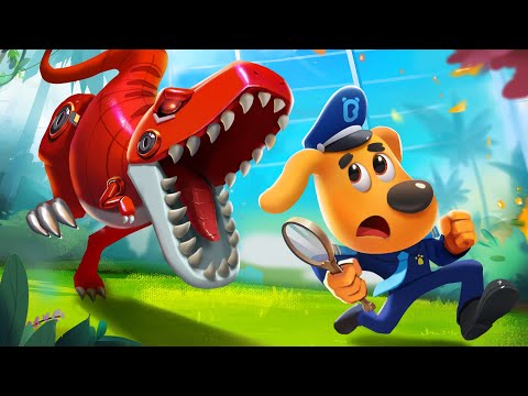 A Big Dino Park | Safety Cartoon | Sheriff Labrador | Kids Cartoon | BabyBus