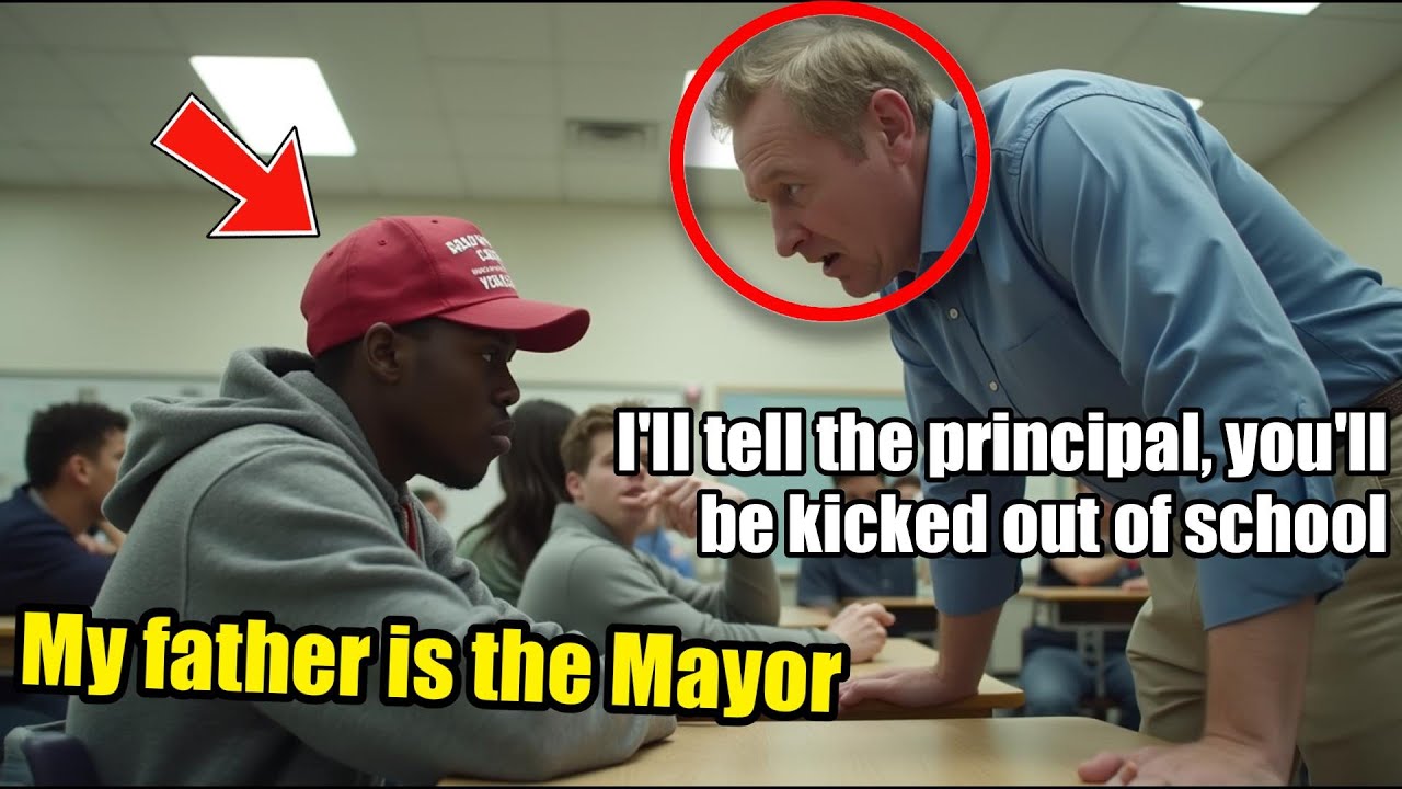 Teacher Yells At A Black Teen In A MAGA Cap, Unaware That His Father Is The Mayor Of The City