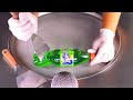 ASMR Mystical Green Fanta Guess The Flavour Oddly Satisfying Ice Cream Rolls What The Fanta