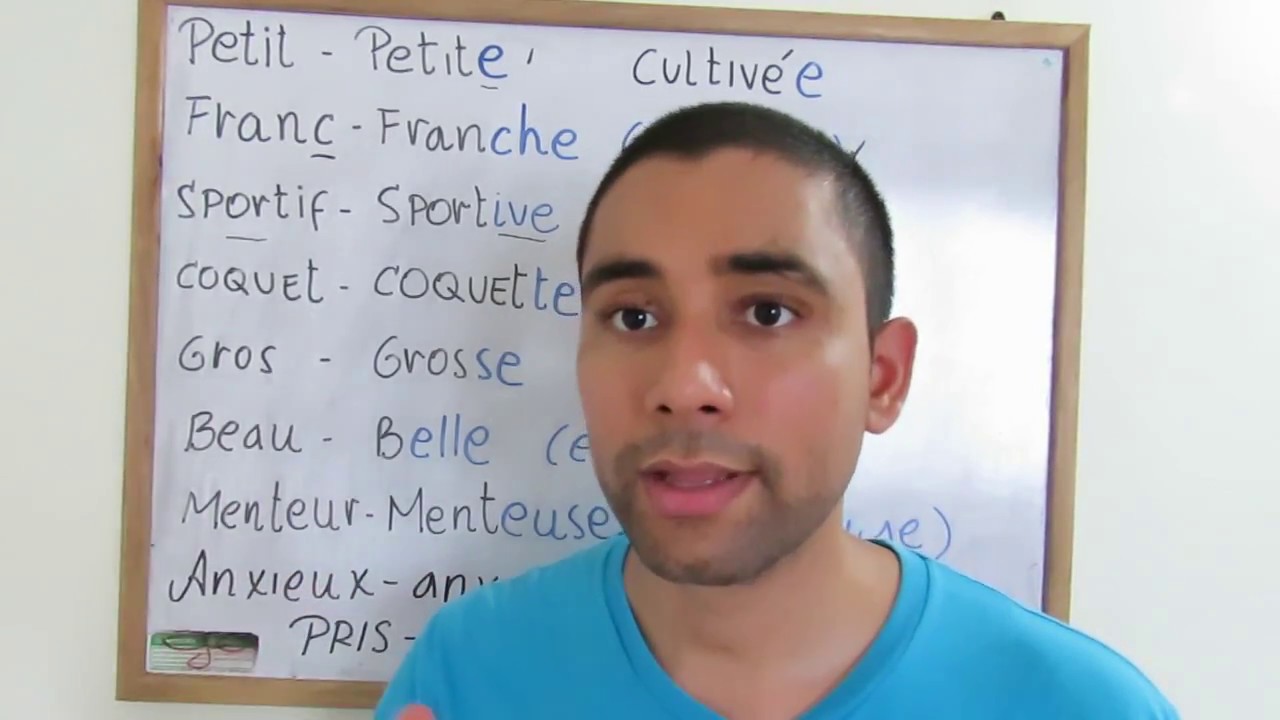 Como construir el masculino y el femenino de los adjetivos en francés!