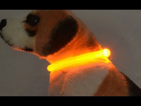 Аккумуляторный светящийся ошейник для собак и кошек