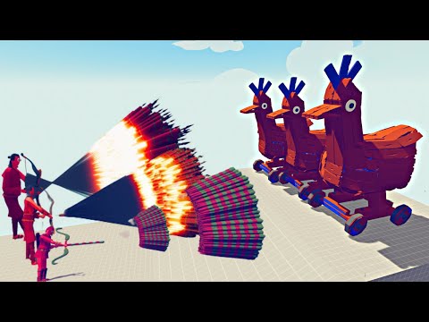 3x TROJAN CHICKEN vs 3x EVERY GOD - Totally Accurate Battle Simulator TABS