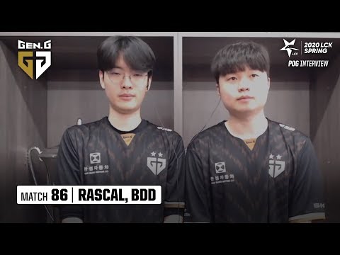 Interview with Rascal, Bdd | GEN vs KT 04.15 | 2020 LCK Spring