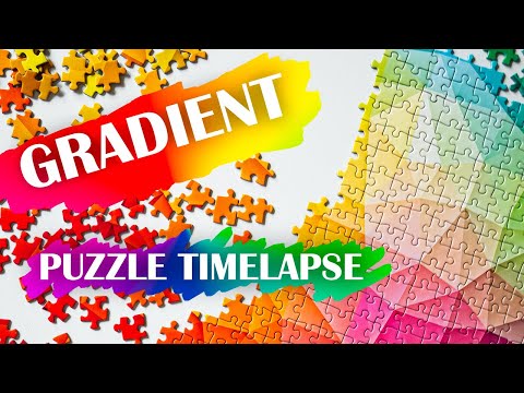 Gradient jigsaw puzzle timelapse - 1000 pieces