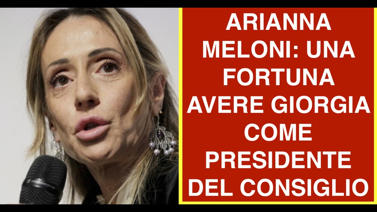 ARIANNA MELONI: UNA FORTUNA AVERE GIORGIA COME PRESIDENTE DEL CONSIGLIO