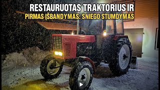 MTZ 80 su TURBO prieš sniegą: Ar restauracija pasiteisino?