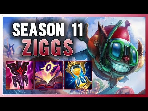 SEASON 11 ZIGGS SUPPORT GUIDE AND GAMEPLAY | BUILD+RUNES