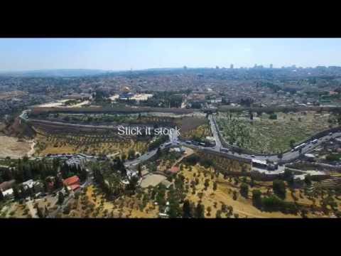 Aerial shot of Jerusalem city of gold 4k