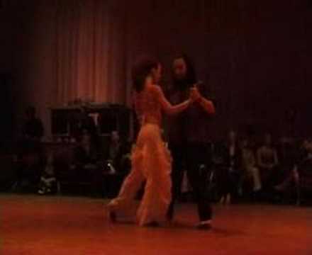  Claudia Jakobsen  and  Mariano Frumboli  are  dancing  to  the  tango  "  Cite Tango  "