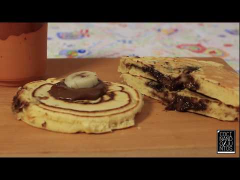 Pancakes caseros con Nutella y plátano