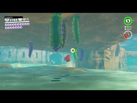 Super mario Odissey - Reino Ribereño - Energiluna 16 - Peligros en el techo