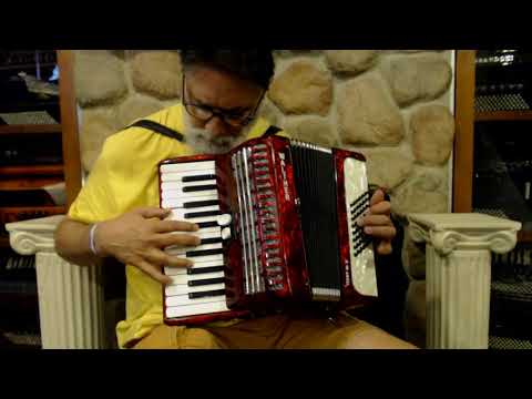 3001 - Red Walther Teeny 48 N Piano Accordion MM 26 48 $999