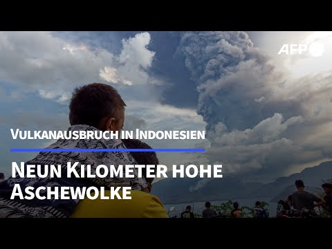 Vulkan in Indonesien speit neun Kilometer hohe Aschewolke aus | AFP