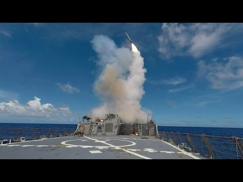 RAW USA  launches cruise missile strike on Syria Regime Breaking News April 6 2017 Video