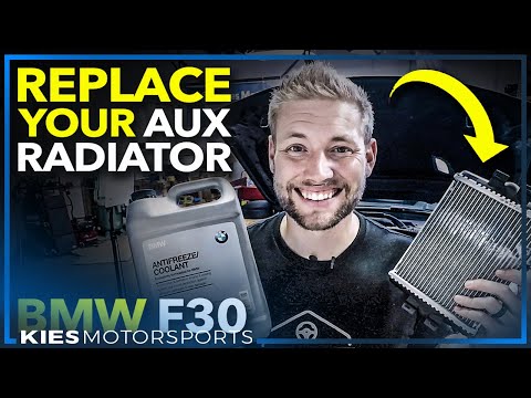 BMW F30 335i Auxiliary Radiator Replacement, Coolant Top Off, and Coolant System Bleed