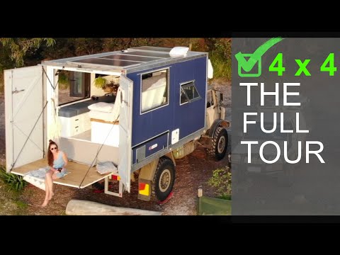 #014 AMAZING DIY 4X4 Tiny Home: Full Tour // Unimog Expedition Vehicle has everything!