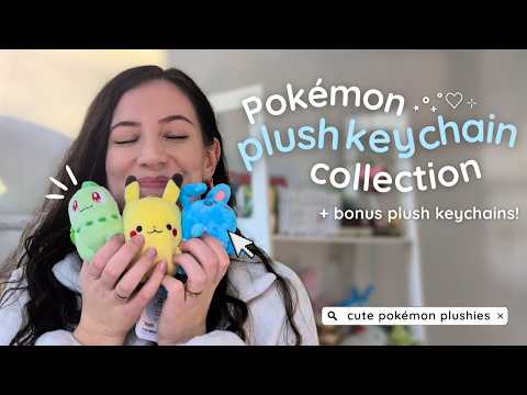 my cute mini Pokemon plushies! ⋆˚🧸⊹ Pokémon plushie keychain collection tour