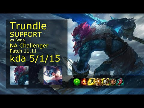 Trundle Support & Ezreal vs Sona & Jinx - NA Challenger 5/1/15 Patch 11.11 Gameplay