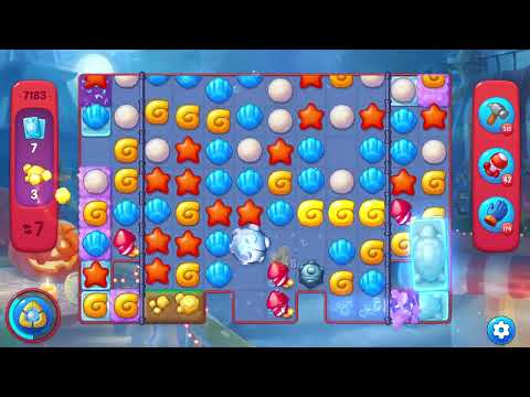 Fishdom 7183 Hard Level - 10 moves - NO BooSTERS