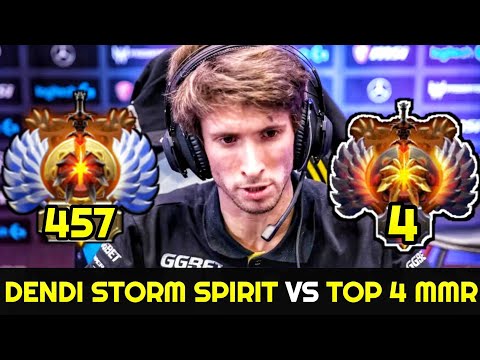 DENDI Unkillable Storm Spirit Mid vs Top 4 MMR Void Spirit - Fast Game Totally Destroyed 7.26 Dota 2
