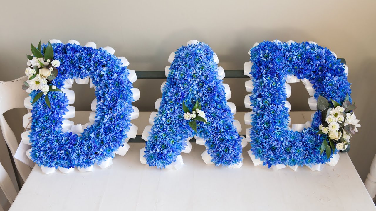 Funeral Flower Wording - How to create a blue Dad Sympathy Arrangement