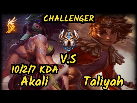 FNC.A MagiFelix (AKALI) vs TALIYAH - 10/2/7 KDA MID CHALLENGER GAMEPLAY - EUW