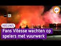 Supporters steken spelers van Vitesse hart onder de riem