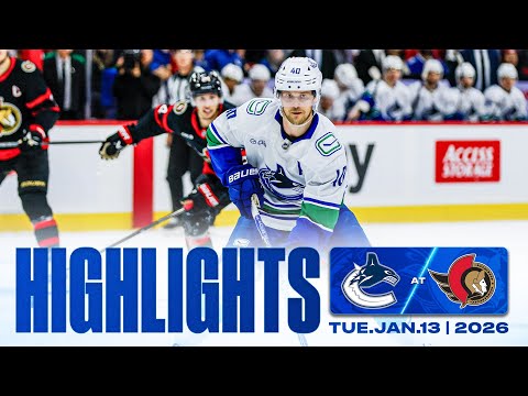 Game in 10 | Vancouver Canucks at Ottawa Senators Highlights (Jan 13, 2026)