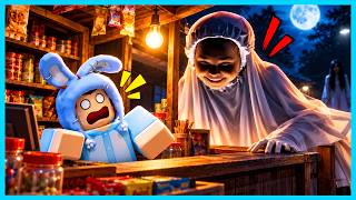 MIPAN & ZUZUZU Jaga Warung Di Jam 3 Malam Yang Beli Anomali Hantu! ROBLOX