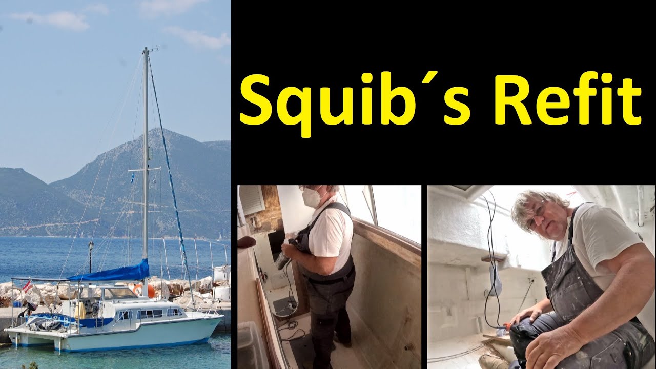 Squib's Refit - new cockpit drain - closing galley openings and sanding walls /71