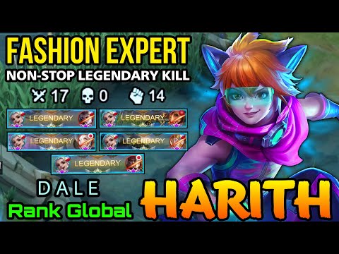 NonStop Legendary Kills Harith Fashion Expert 515 Event Skin Gameplay! - Top Global Harith by DALE