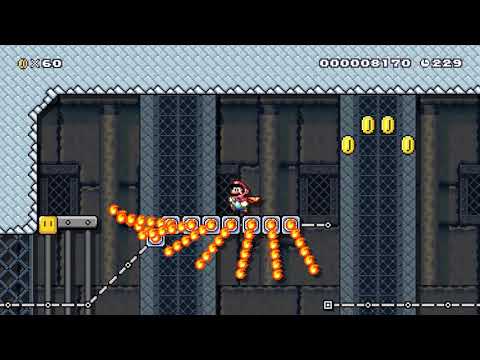 Fire Snake Fortress (Super Mario Maker 2)
