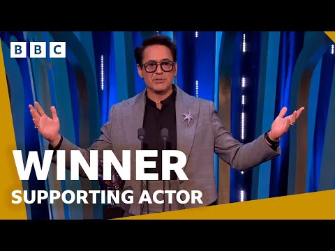 Robert Downey Jr. wins Supporting Actor  🏆 | BAFTA Film Awards 2024  - BBC