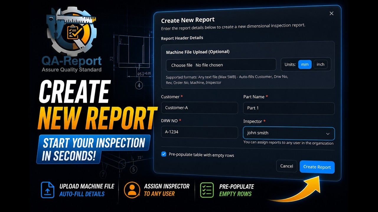 Create New Report
