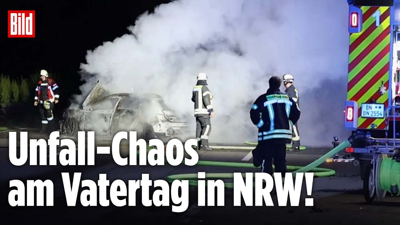 NRW: Autounfälle am Vatertag lösen Großeinsatz auf Autobahnen aus – mehrere Verletzte!