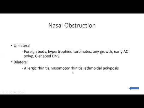 Nose symptomatology and history taking | ENT Lecture Series