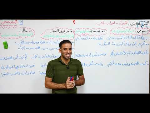 ⁣مادة اللغة العربية للصف السادس الاعدادي : اعراب اسماء الاستفهام الداله على  الحال الجزء الثاني