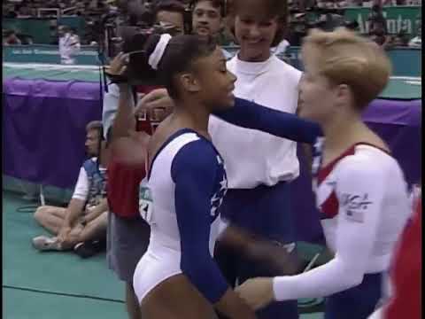 [HDp60] Dominique Dawes (USA) Floor Team Optionals 1996 Atlanta Olympic Games