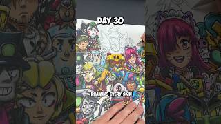 Day 30 Drawing EVERY Brawl Stars Skin - Angel Edgar