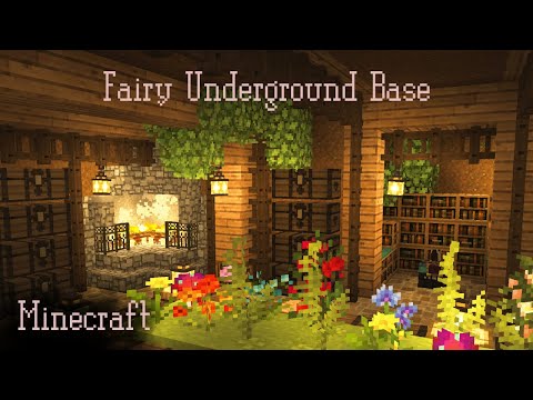 Fairy Minecraft: Underground Base Tutorial Survival 🍄🌿✨Hobbit Hole Fairytale 🌸 Kelpie The Fox