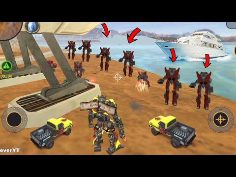 Vegas Crime Simulator (Transformer Monster Truck Fight Red Car Robot) Car Robot Machine - HD