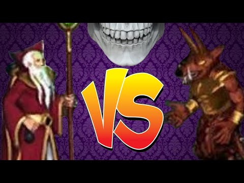 Heroes of Might and Magic III. Arch mage VS Horned demon