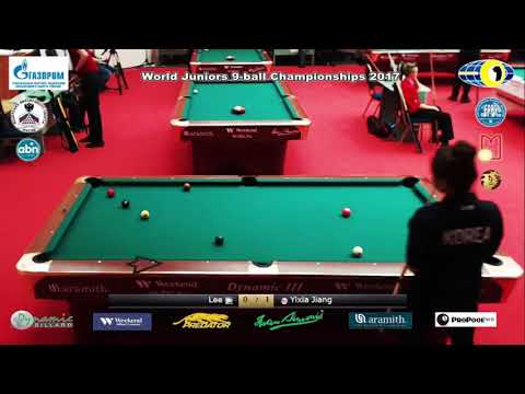Lee Woojin v Yixia Jiang Michelle World Juniors 9 ball Championship 2017