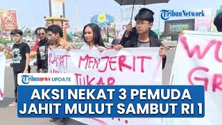 Demo Sambut Prabowo, 3 Pemuda Gelar Aksi Nekat Jahit Mulut Sendiri di Lampung: Simbol Pembungkaman
