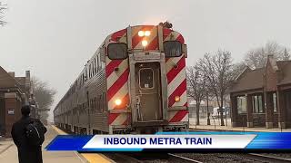 Metra Morning Rush Hour At LaGrange Road On March 19, 2020