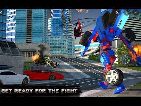 Future Police Robot Car Simulator - Police Transformer Superhero Android Gameplay