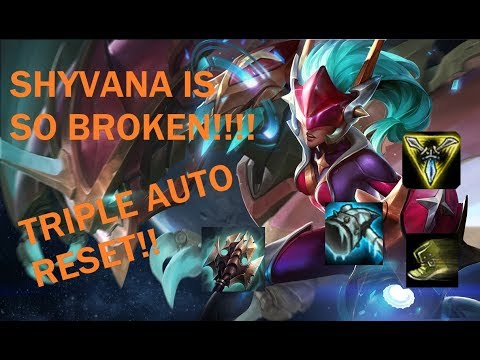 TRIPLE AUTO RESET = LOTS OF DAMAGE Shyvana Jungle: Patch 7.21