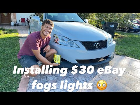 Installing $30 eBay fog lights on the Lexus 😉🔥