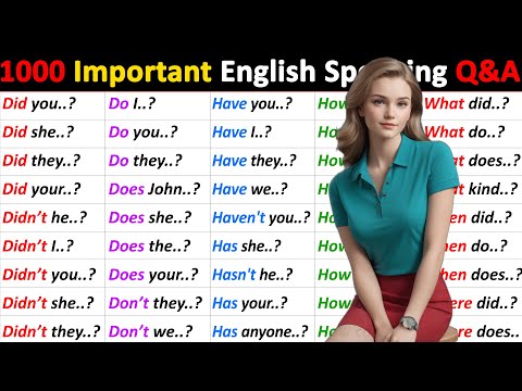 100 Common Question Answers to speak English Fluently Easily / How to learn English fast?